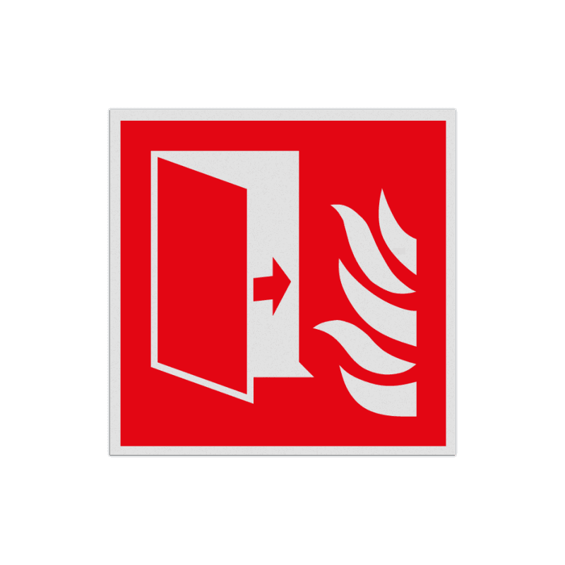 Pictogramme de sécurité F007 - Porte coupe-feu - rétroréfléchissant