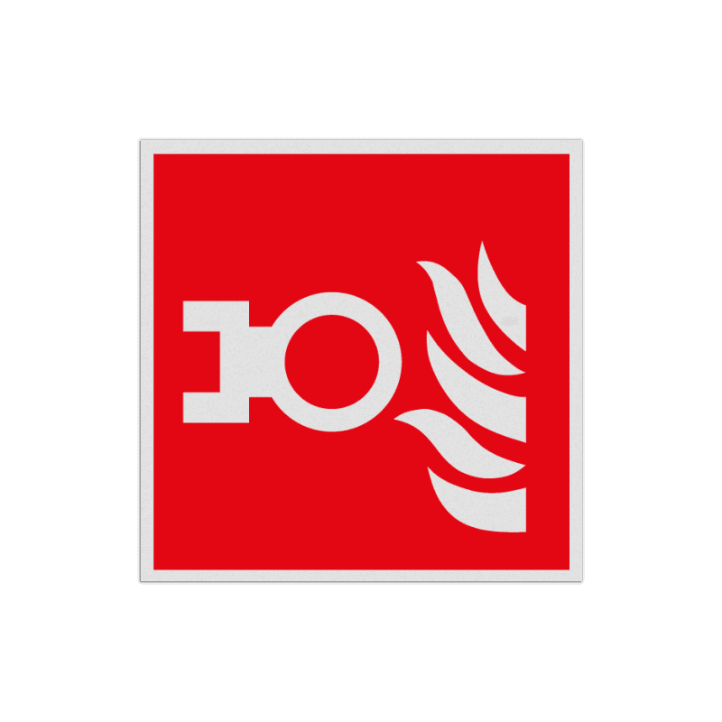 Pictogramme de sécurité F-NL-003 - Point de raccordement au col de cygne - rétroréfléchissant
