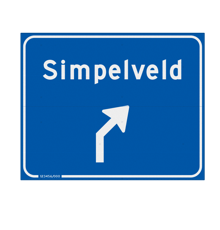 Bewegwijzeringsbord stalen plaatdelen - 1500x1200mm (2x1500x600mm) - reflecterend klasse 3