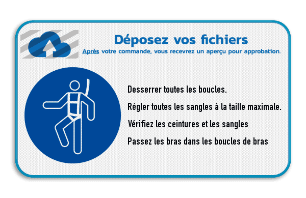 Panneau de sécurité | Logo + 1 pictogramme avec texte personnalisé