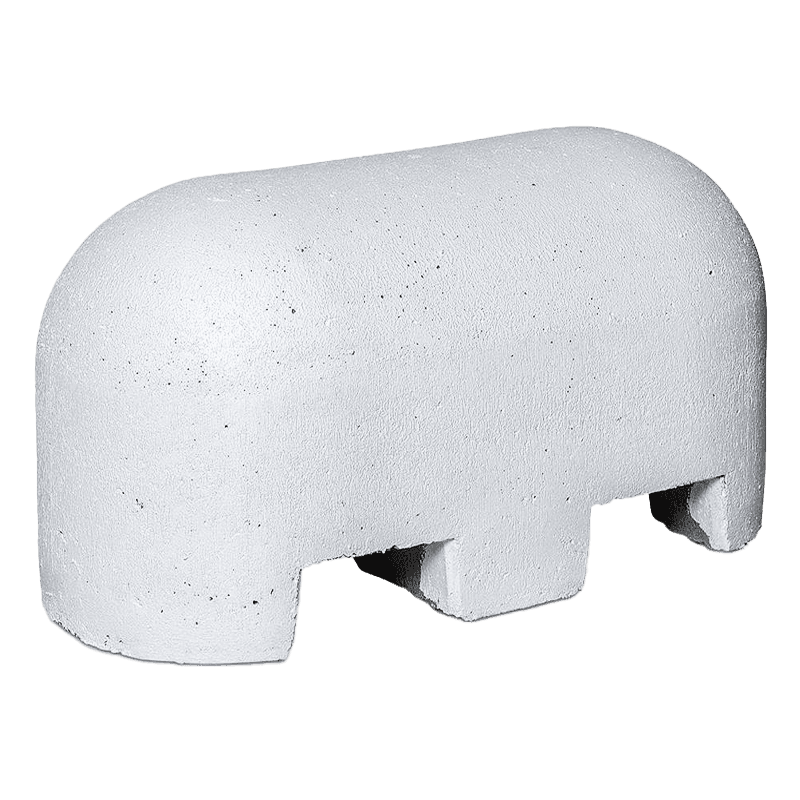 Bloc béton blanc 900x500x450mm – 300kg avec passages de fourches