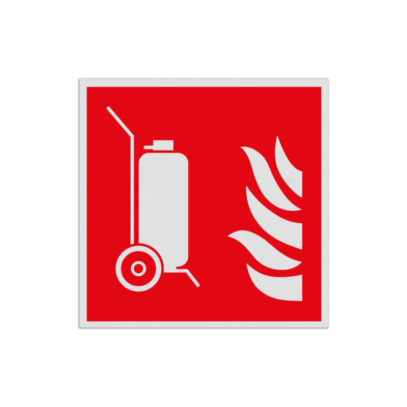 Pictogramme de sécurité F009 - Extincteur mobile - rétroréfléchissant
