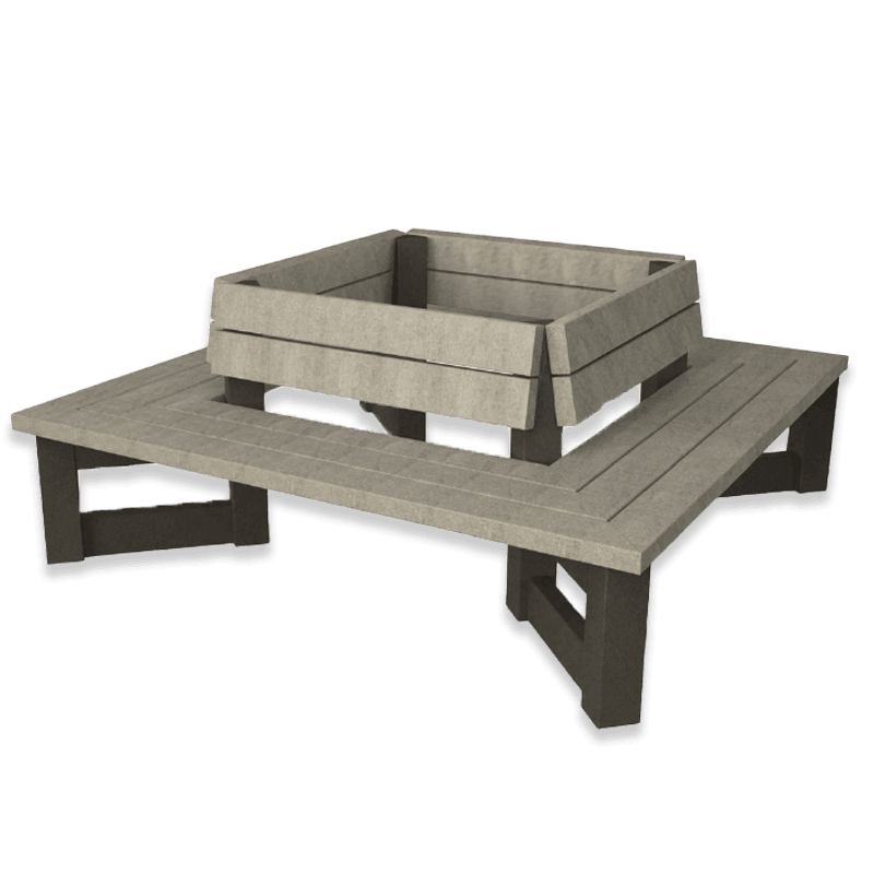 Banc public avec dossier - Bicolore - Modèle London