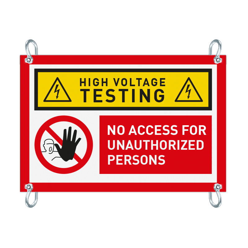 Veiligheidsbord Nordex T5 - 450x300mm - Alupanel 2mm incl. 4x gat + harpsluiting