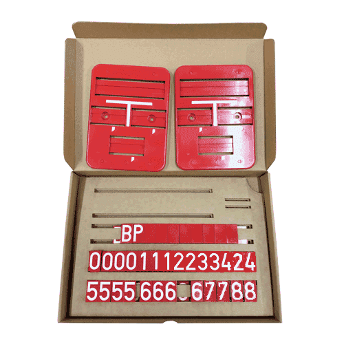 Aanwijsbord kunststof 120x160mm compleet - rood brandkraan (2 stuks)