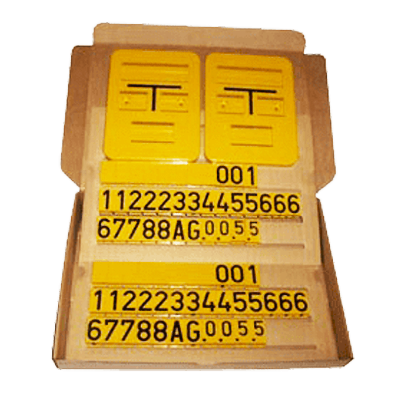 Aanwijsbord kunststof 120x160mm compleet - geel gasleiding (2 stuks)