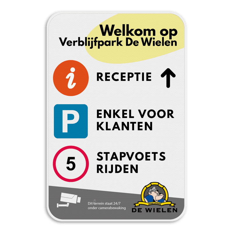 Informatiebord ingang full-colour opdruk eigen ontwerp