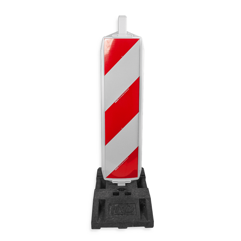 Geleidebaken met baakvoet kunststof - retro reflecterend