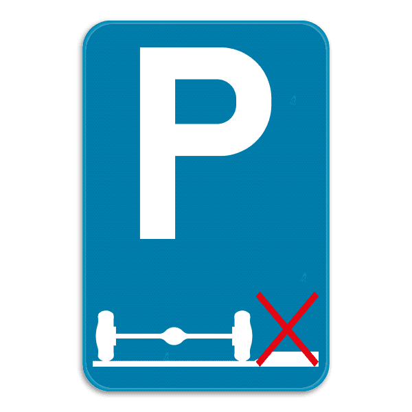 Verkeersbord SB250 E9g - Verplicht parkeren op de rijbaan