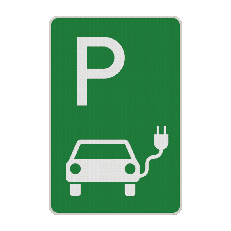 Parkschilder Grün - Parkplatz nur für Elektrisch Fahrzeuge