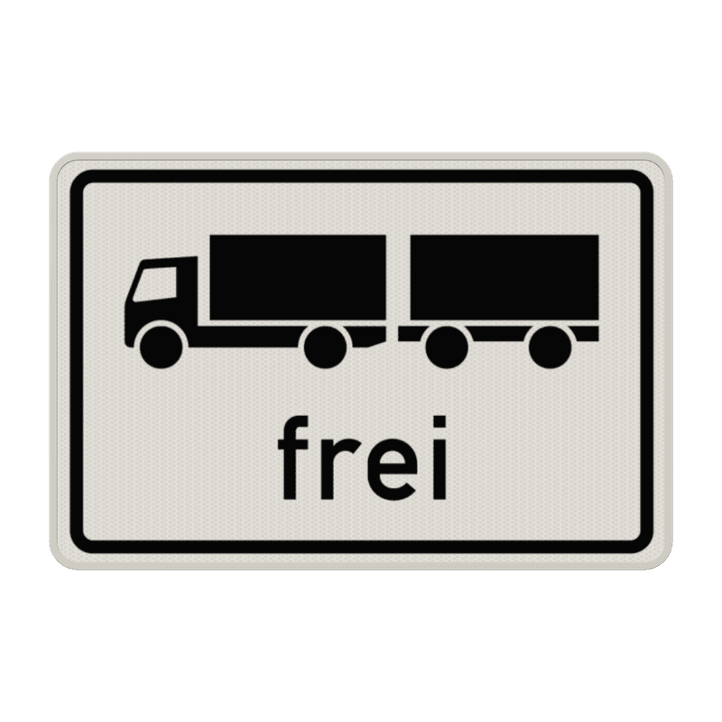 Verkehrszeichen 1024-13 - Lastkraftwagen mit Anhänger frei