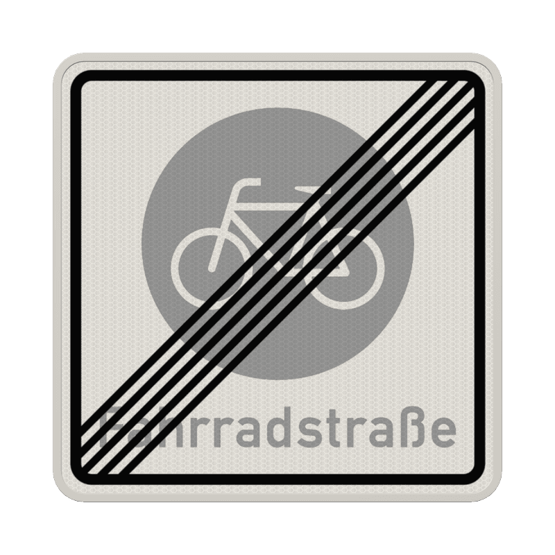 Verkehrszeichen 244.2 - Ende einer Fahrradstraße