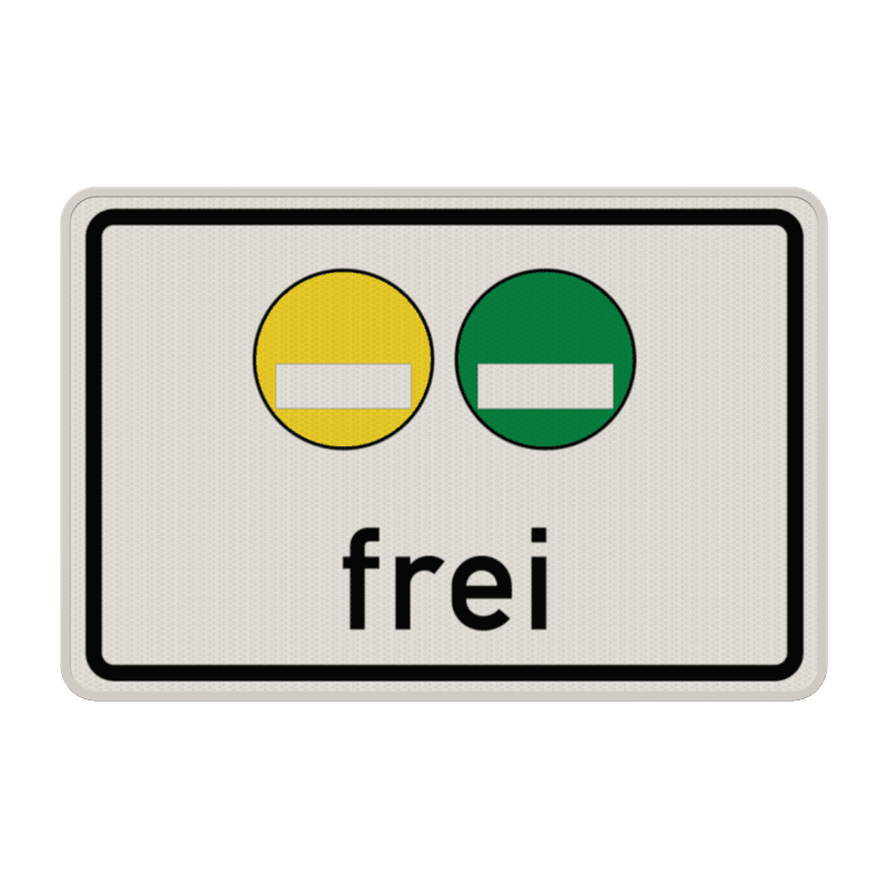 Verkehrszeichen 1031-51 - Freistellung vom Verkehrsverbot nach § 40 Abs. 1 BlmSchG – gelbe und grüne Plakette frei