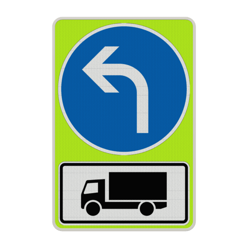 Verkehrsschild - Vorgeschriebene Fahrtrichtung Kraftfahrzeuge
