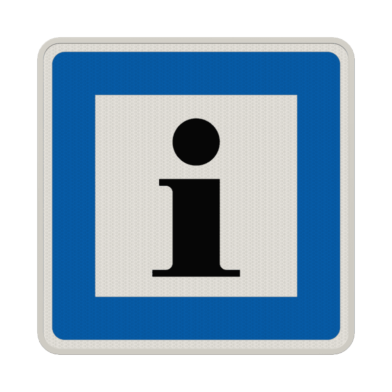 Verkehrszeichen 365-61 - Fremdenverkehrsbüro oder Auskunftsstelle