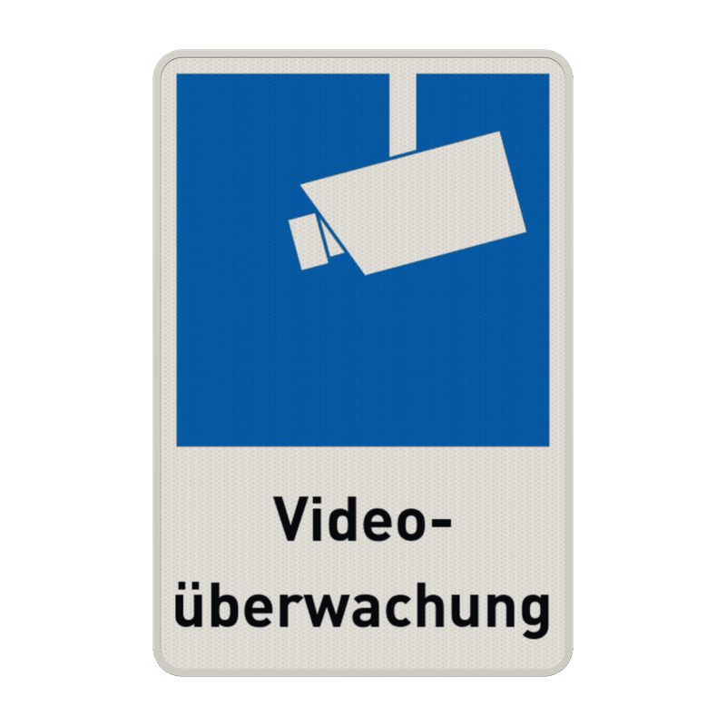 Hinweisschilder - Videoüberwachung und Text