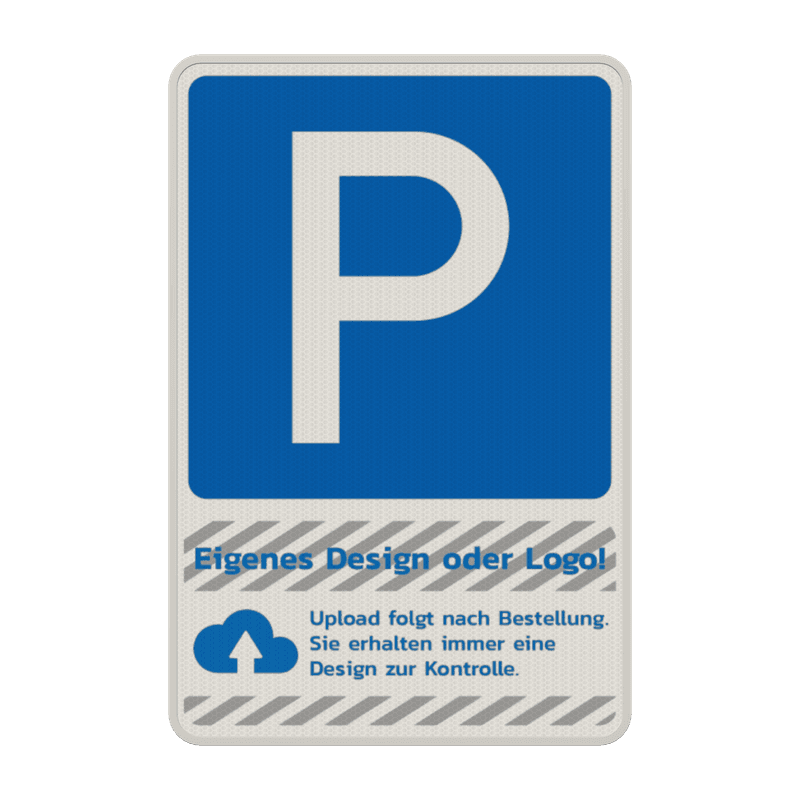 Parkschilder - Parkplatz mit Firmenlogo