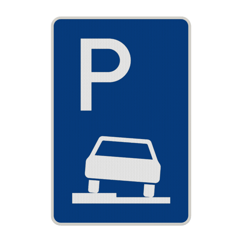 Verkehrszeichen 315-50 - Parken halb auf Gehwegen