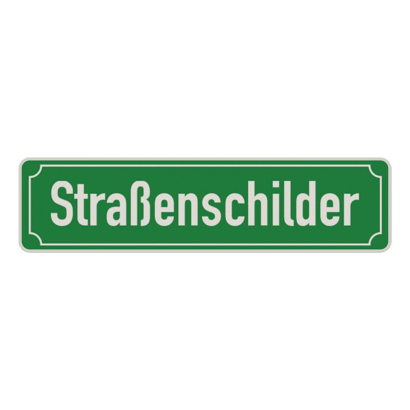 Straßennamenschild 800x200mm - 1 Zeile