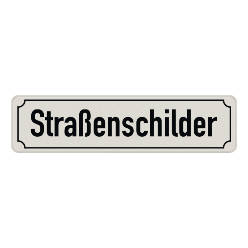 Straßennamenschild 800x200mm - 1 Zeile