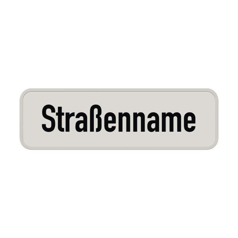 Straßennamenschild 600x200mm - 1 Zeile