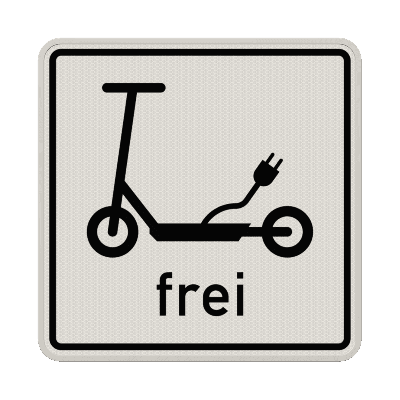 Verkehrszusatzeichen 1022-16 - Elektrokleinstfahrzeuge frei