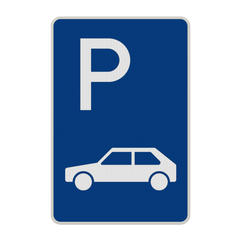 Parkplatzschild nur für Personenkraftwagen