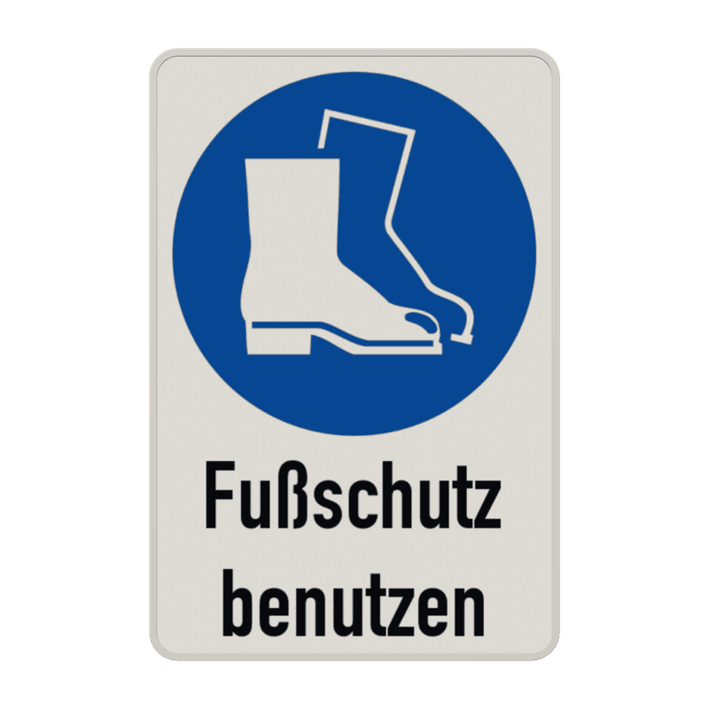 Gebotsschild - Fußschutz benutzen
