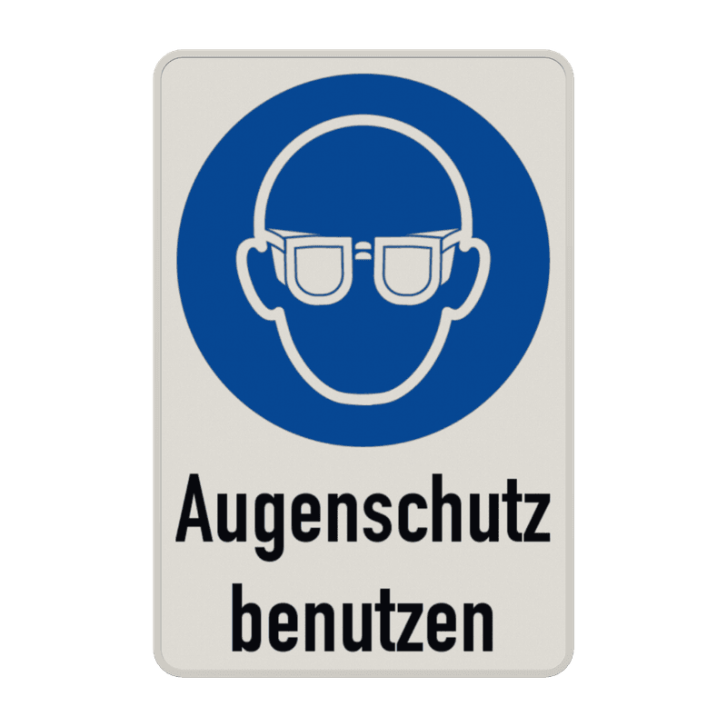 Gebotsschild - Augenschutz benutzen