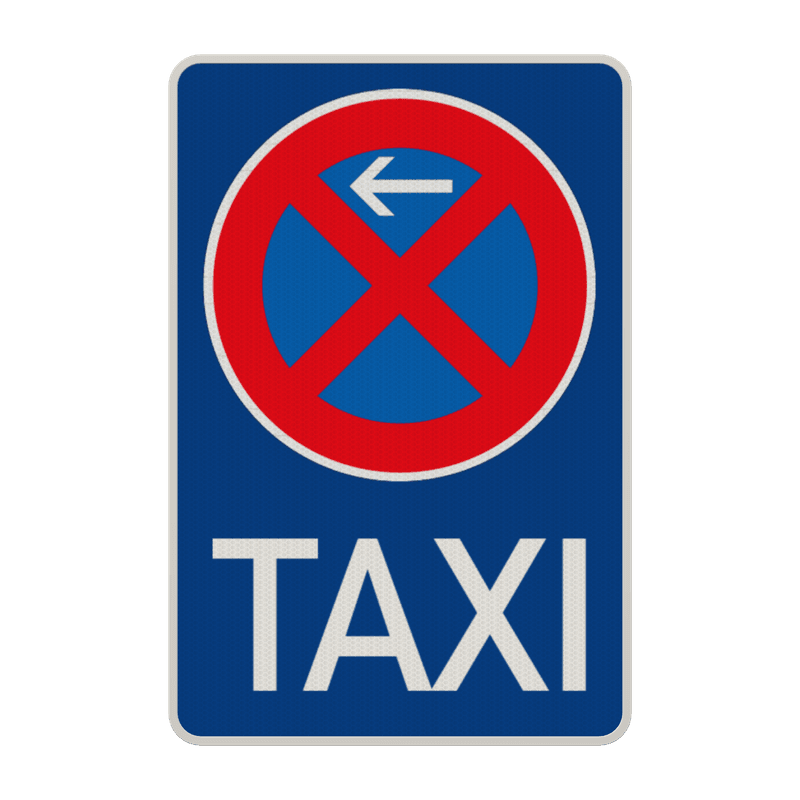 Verkehrszeichen 229-10 - Taxenstand Anfang, Rechtsaufstellung