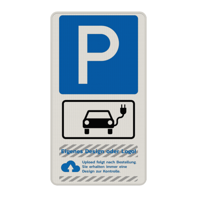 Parkschilder - Parkplatz für Elektrofahrzeuge mit logo