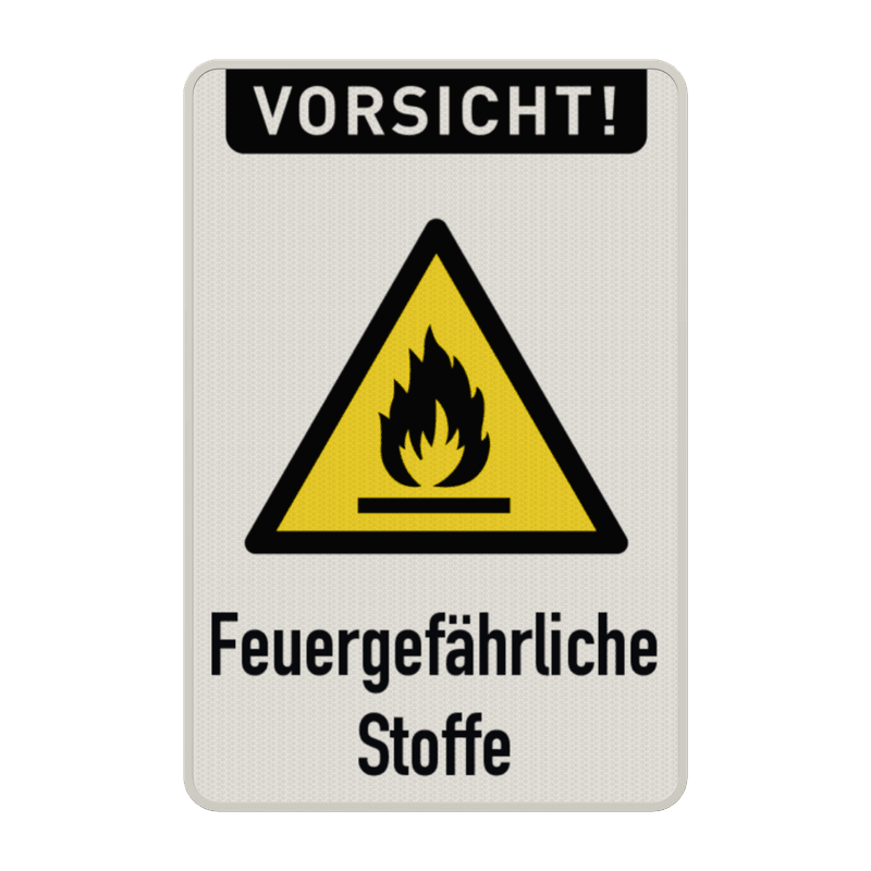 Warnschilder - Vorsicht! Feuergefährliche Stoffe