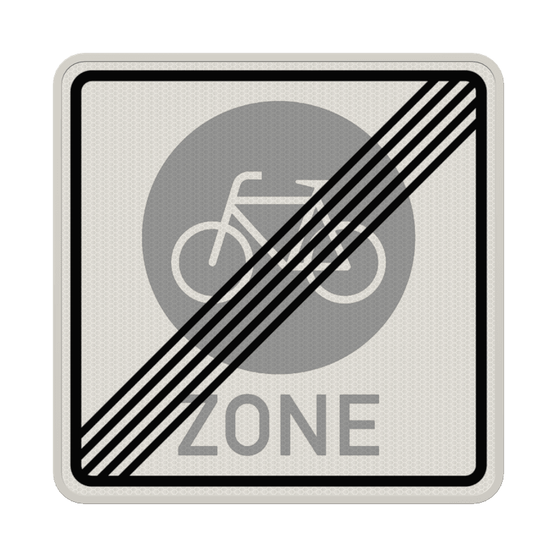 Verkehrszeichen 244.4 - Ende einer Fahrradzone