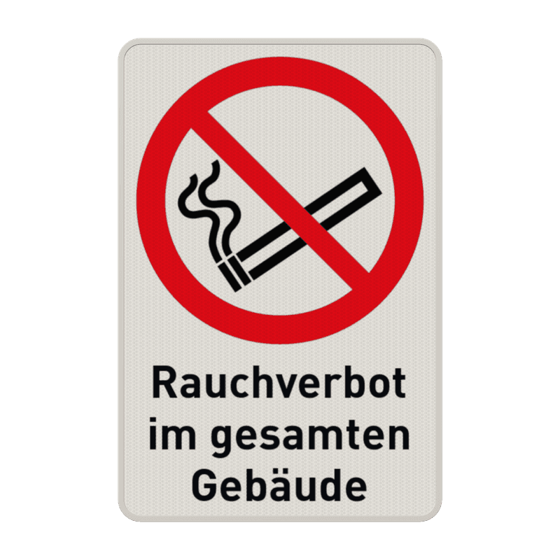Verbotsschilder - Rauchverbot im gesamten Gebäude