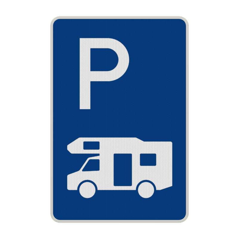 Parkplatzschild nur für Wohnmobile
