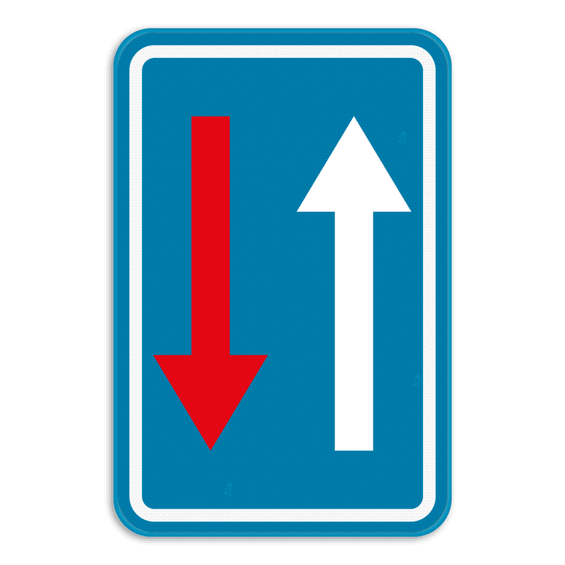 Panneau SB250 - B21 - Passage étroit - Priorité de passage