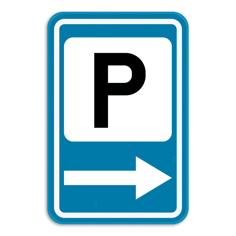 Verkeersbord SB250 F59 - Aankondiging van een parking