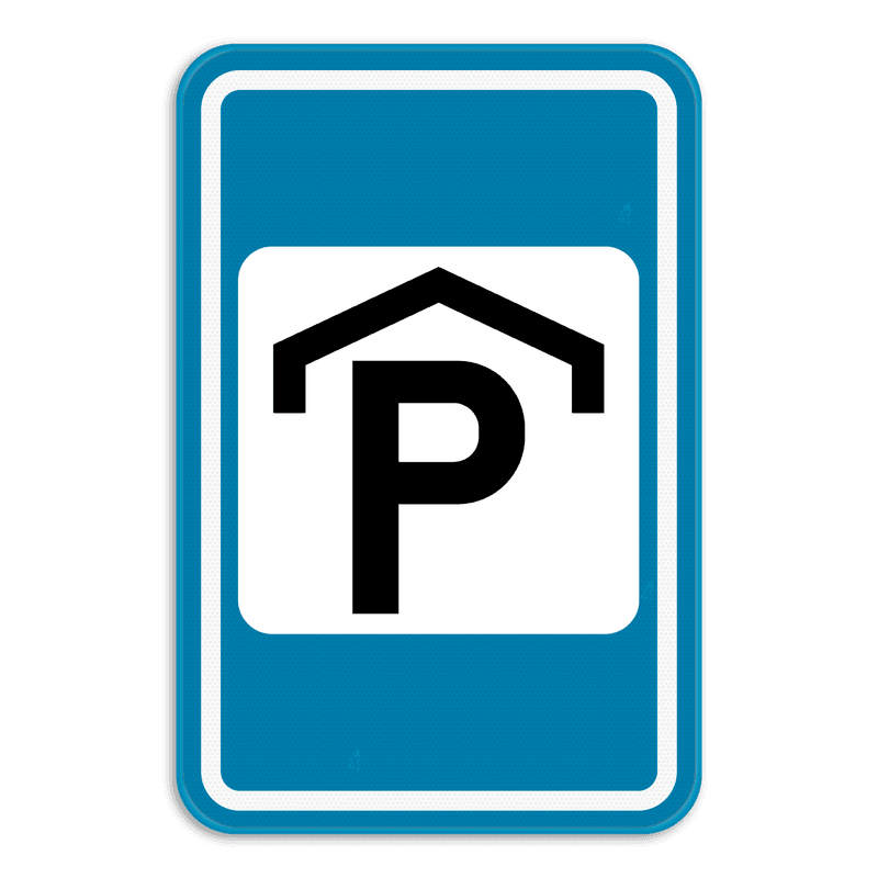 Verkeersbord SB250 F60 - Overdekte parking