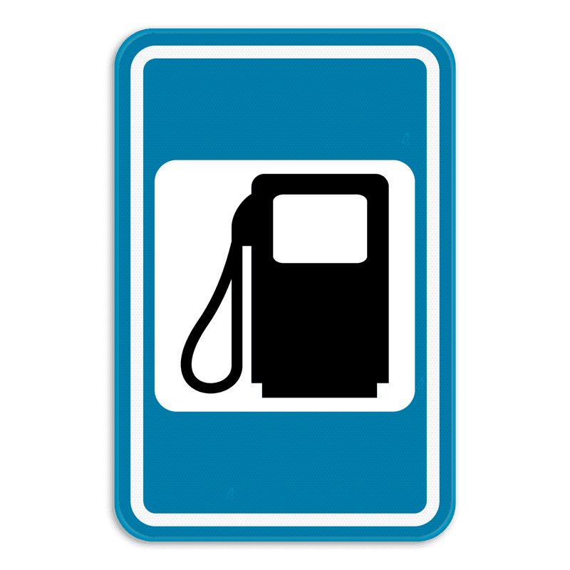 Verkeersbord SB250 F63 - Tankstation