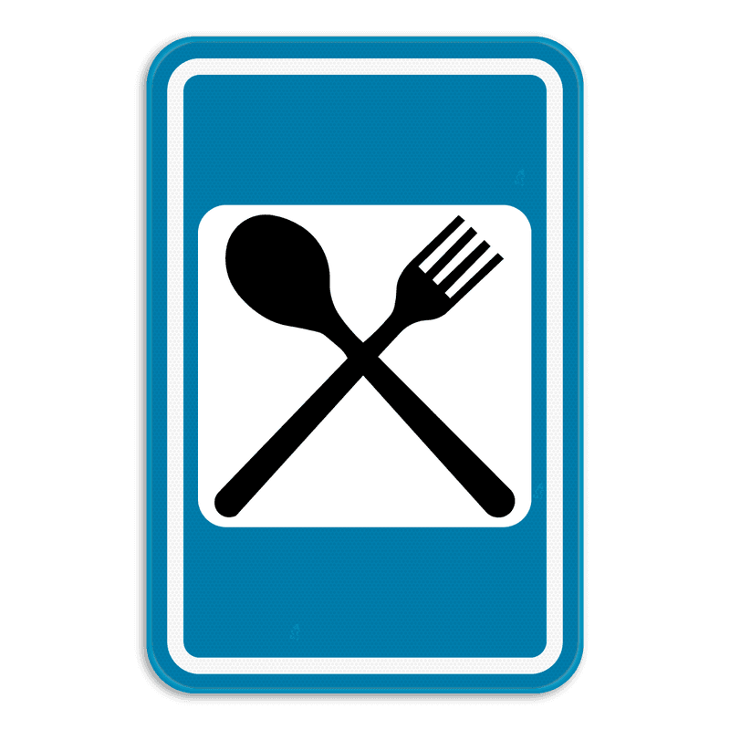 Verkeersbord SB250 F67 - Restaurant
