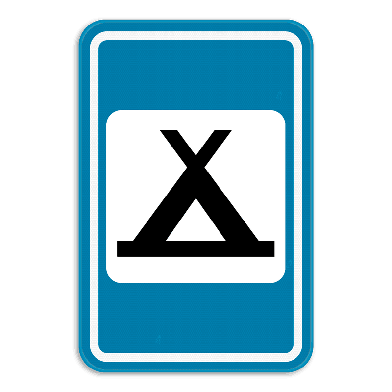 Verkeersbord SB250 F71 - Kampeerterrein