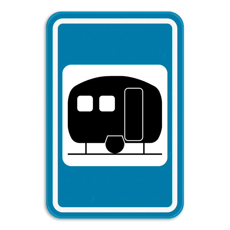 Verkeersbord SB250 F73 - Caravanterrein