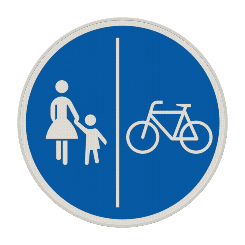 Verkehrszeichen 241-20 - Getrennter Rad- und Gehweg