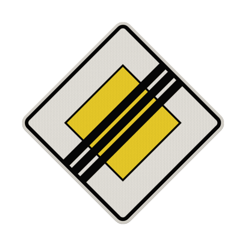 Verkehrszeichen 307 - Ende der Vorfahrtstraße