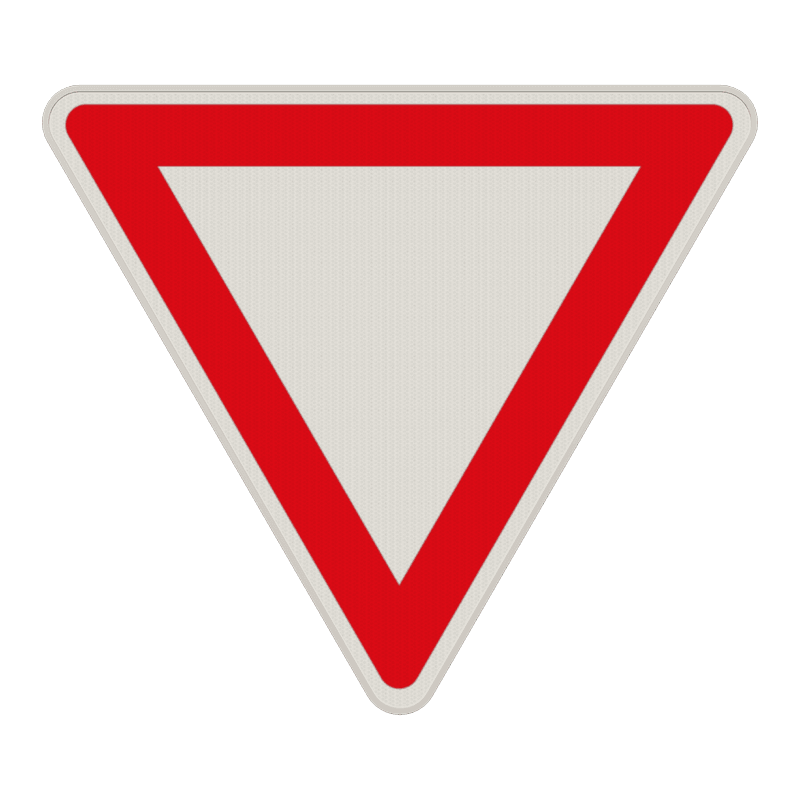 Verkehrszeichen 205 - Vorfahrt gewähren