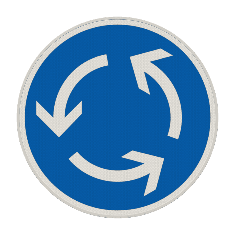 Verkehrszeichen 215 - Kreisverkehr
