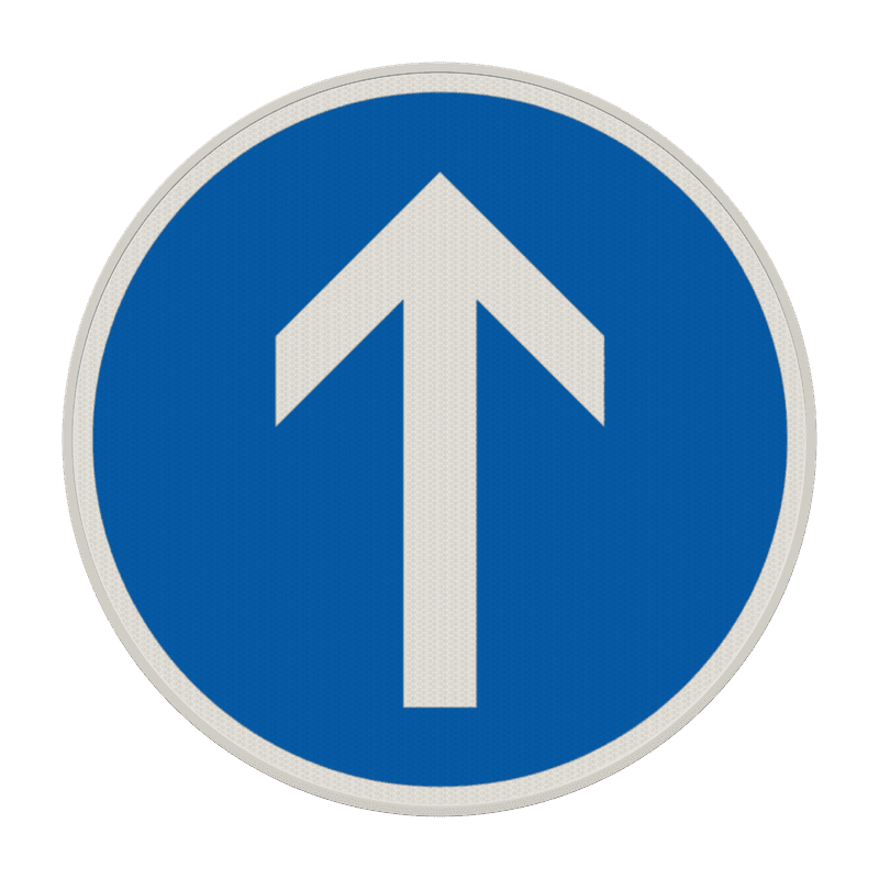 Verkehrszeichen 209-30 - Vorgeschriebene Fahrtrichtung – geradeaus