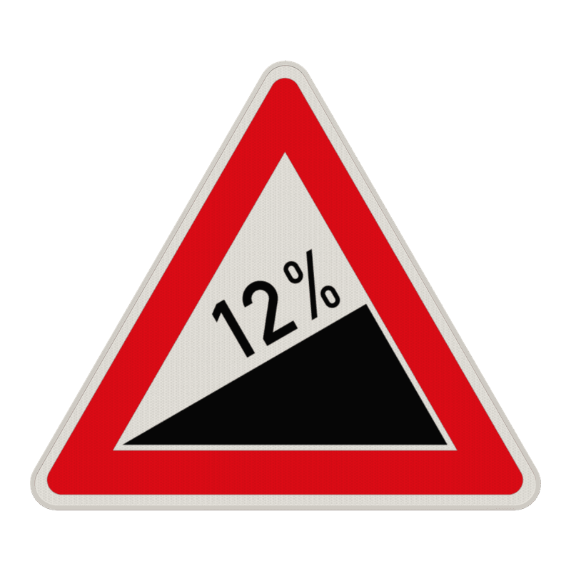 Verkehrszeichen 110 - Steigung...%