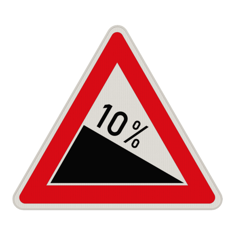 Verkehrszeichen 108 - Gefälle...%