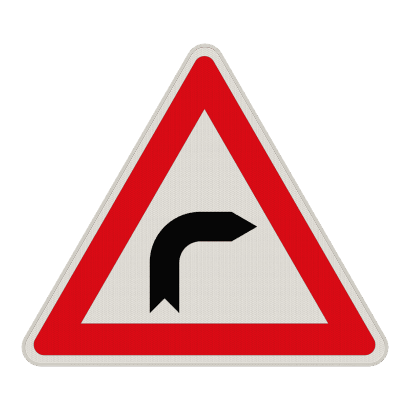 Verkehrszeichen 103-20 - Kurve (rechts) / Rechtskurve